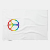 Linge De Cuisine Peace Sign à Rainbow colors (Horizontal)