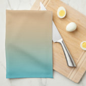 Linge De Cuisine Peach Aqua Ombre (Quart Plié)