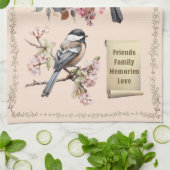 Linge De Cuisine Peach Chickadee Home Sweet Home (Plié)