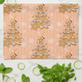 Linge De Cuisine Peach Christmas Tree Cookie Baking Crew Snowflakes (Plié)