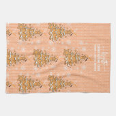 Linge De Cuisine Peach Christmas Tree Cookie Baking Crew Snowflakes (Horizontal)