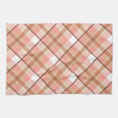 Linge De Cuisine Peach Red Orange Blanc Brown Paid Motif (Horizontal)