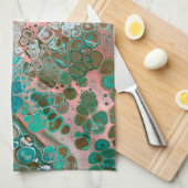 Linge De Cuisine Peach & Turquoise Acrylic pour Abstract (Quart Plié)