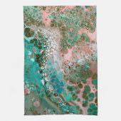 Linge De Cuisine Peach & Turquoise Acrylic pour Abstract (Vertical)