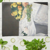Linge De Cuisine Peaches au citron de la vie morte par Manet Impres (Plié)