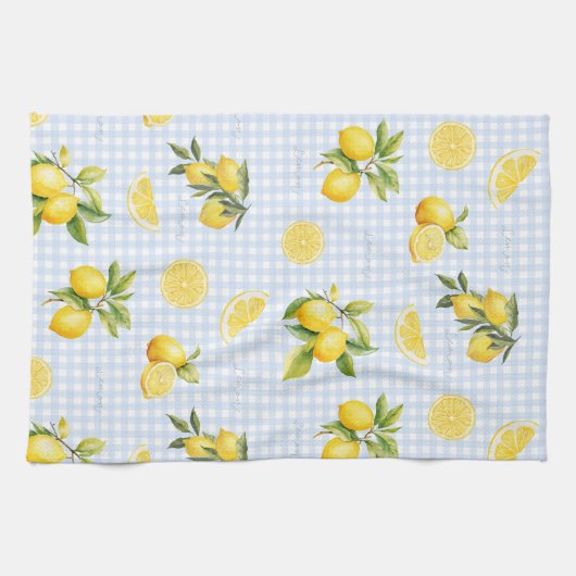Linge De Cuisine Peachify Gingham Citron (Horizontal)