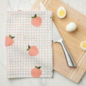 Linge De Cuisine Peachify Gingham de pêche (Quart Plié)