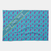 Linge De Cuisine Peacock Blue Paisley (Horizontal)