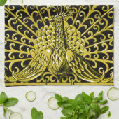 Linge De Cuisine Peacock Gold Art Nouveau (Plié)