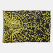 Linge De Cuisine Peacock Gold Art Nouveau (Horizontal)
