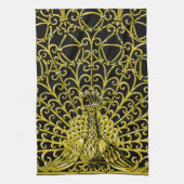 Linge De Cuisine Peacock Gold Art Nouveau (Vertical)