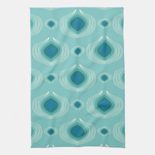 Linge De Cuisine Peacock turquoise (Vertical)