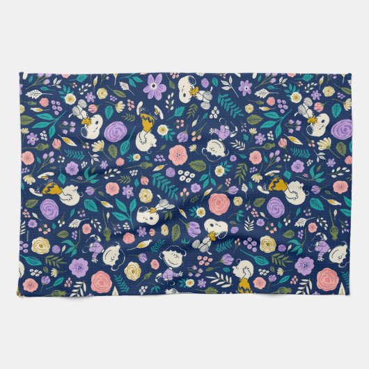 Linge De Cuisine Peanuts In Bloom Pattern (Horizontal)