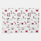 Linge De Cuisine PEANUTS | Motif rouge et noir (Horizontal)