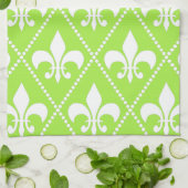 Linge De Cuisine Pear Green Fleur de Lis (Plié)