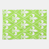 Linge De Cuisine Pear Green Fleur de Lis (Horizontal)