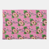 Linge De Cuisine Pearly Pink Flowers Thunder_Cove (Horizontal)
