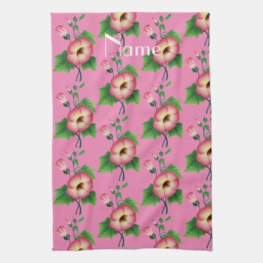 Linge De Cuisine Pearly Pink Flowers Thunder_Cove (Vertical)