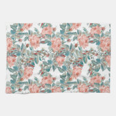 Linge De Cuisine Pêche à broussailles artistique et Roses de corail (Horizontal)