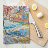 Linge De Cuisine Pêche à fleurs, Van Gogh (Quart Plié)