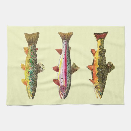 Linge De Cuisine Pêche à la truite (Horizontal)
