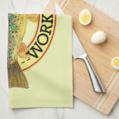 Linge De Cuisine Pêche Brown à la truite (Quart Plié)