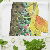 Linge De Cuisine Pêche Brown à la truite, Ichthyologie (Plié)