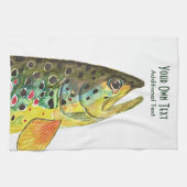 Linge De Cuisine Pêche Brown à la truite, Ichthyologie (Horizontal)
