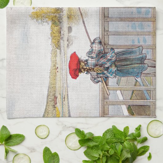 Linge De Cuisine Pêche de Lisbeth par Carl Larsson (Plié)