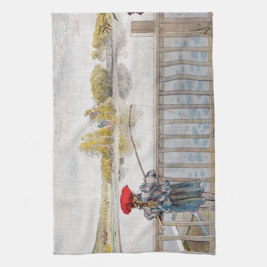 Linge De Cuisine Pêche de Lisbeth par Carl Larsson (Vertical)