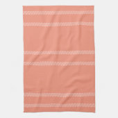 Linge De Cuisine Pêche et blanc  (Vertical)