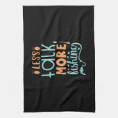 Linge De Cuisine Pêche moins parler plus pêche (Vertical)