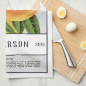 Linge De Cuisine Pêches botaniques personnalisables (Quart Plié)