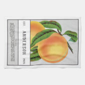 Linge De Cuisine Pêches botaniques personnalisables (Horizontal)