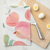 Linge De Cuisine Pêches d'aquarelle (Quart Plié)
