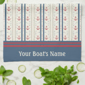 Linge De Cuisine Pêcheur d'Ancres nautiques (Plié)