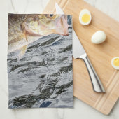 Linge De Cuisine Pêcheur de basse de saut personnalisable (Quart Plié)