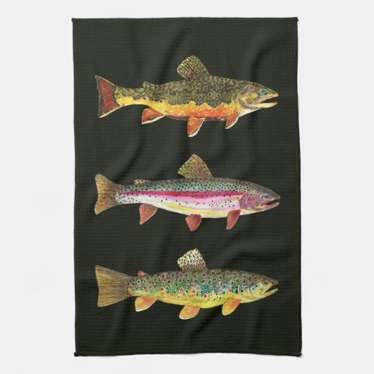 Linge De Cuisine Pêcheur de truites (Vertical)