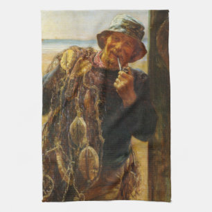 Linge De Cuisine Pêcheur jovial (par Frederick Morgan)