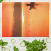 Linge De Cuisine Pêcheur Orange Brûlé (Plié)