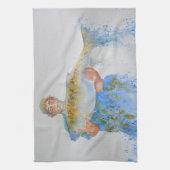 Linge De Cuisine Pêcheur peinture d'aquarelle cadeau de pêche pour (Vertical)