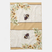 Linge De Cuisine Peigne de miel et fleurs d'abeilles (Vertical)