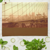 Linge De Cuisine Peintres vintages Brooklyn Bridge (Plié)