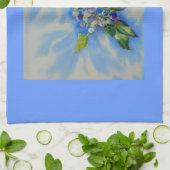 Linge De Cuisine peinture à l'aquarelle de bleuet (Plié)