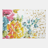 Linge De Cuisine peinture à l'aquarelle florale et oeuvres d'art de (Horizontal)