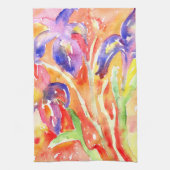 Linge De Cuisine Peinture à l'aquarelle Iris (Vertical)