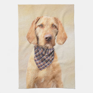 Linge De Cuisine Peinture à poils durs Vizsla - Jolie Art Original