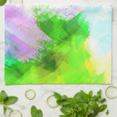 Linge De Cuisine peinture Abstraite à l'aquarelle (Plié)