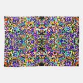 Linge De Cuisine Peinture abstraite colorée mignonne (Horizontal)