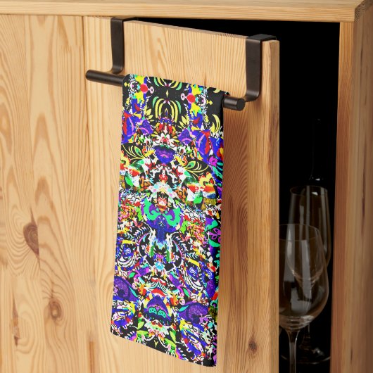 Linge De Cuisine Peinture abstraite colorée mignonne (Pliage en tiers)